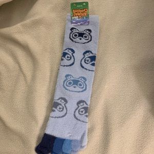 Animal Crossing toe socks blue